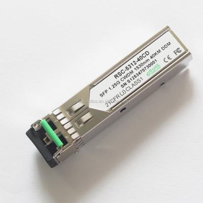 China CWDM SFP 1.25G 1530nm Switch Room Transceiver Module 40km LC Interface with DDM Function for sale