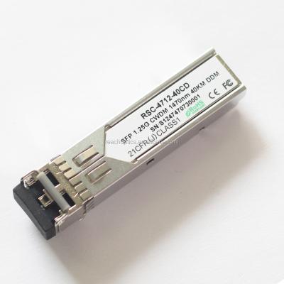 China CWDM Network CWDM SFP 1.25G 1470nm Transceiver Module 40km LC Interface With DDM Function for sale