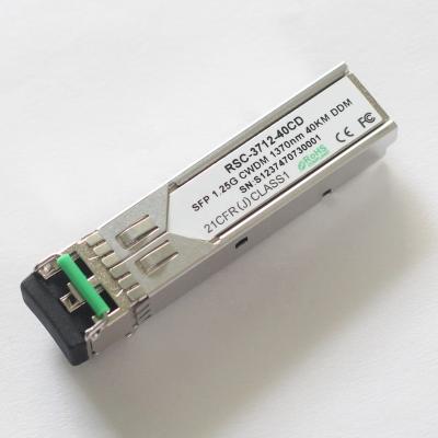 China CWDM Network CWDM SFP 1.25G 1370nm Transceiver Module 40km LC Interface With DDM Function for sale