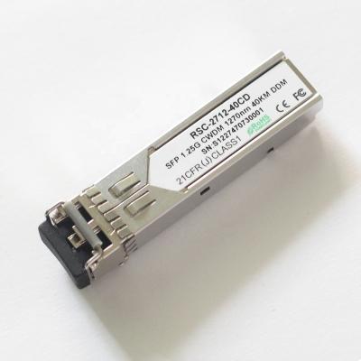 China CWDM Network CWDM SFP 1.25G 1270nm Transceiver Module 40km LC Interface With DDM Function for sale