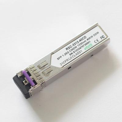 China CWDM Network CWDM SFP 1.25G 1330nm Transceiver Module 40km LC Interface With DDM Function for sale