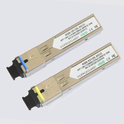 China Factory Supply 3km Reasonable Price 1.25G BiDi SFP 3KM Network WDM NM TX/1310 RX Direct Scope 1550nm for sale