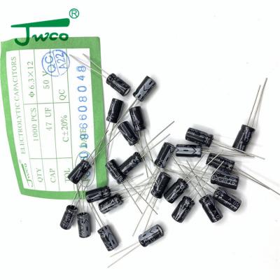 China Reliable Charger 47uf 50v 6.3*12 KM Series Aluminum Electrolytic Capacitors With Good Value For Money for sale