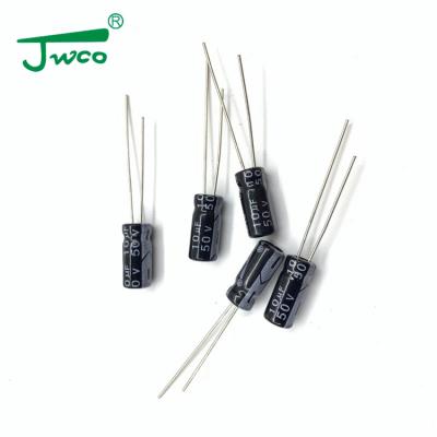 China Charger 10uf 50v KM Series 5*11 Durable Aluminum Electrolytic Capacitors 2000hours for sale