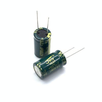 China Power Supplier Green High Frequency Radial Electrolytic Capacitors Led Sockets 47uf 100v Low Esr for sale