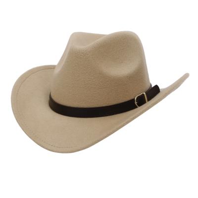 China Fashion Polyester Adult Light Up American Pink Felted Hat High Quality Stylish Cowboy Hat for sale