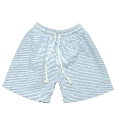 China Wholesale QUICK DRY Monogram Cotton Seersucker Boy Trunks for sale