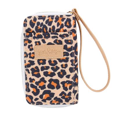 China Robe Dress Cell Phone Wallet For Women Dual Zipper Long Purse With Removable Wristband for sale