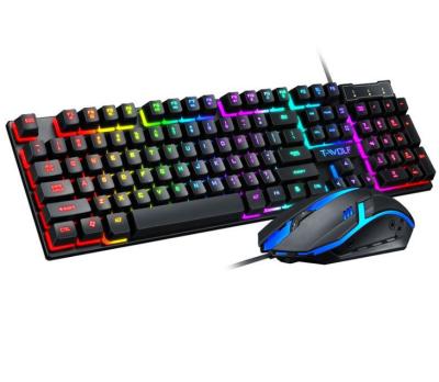 China For Backlit 104 Mouse PC Gaming Mouse Combo Keyboard and Rainbow LED Locks Gaming Keyboard Mouse Set for PC Computer Game and Work for sale