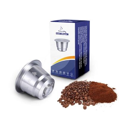 China Viable Reusable Stainless Steel Nespresso Pods Coffee Capsules Compatible With Nespresso Machine for sale