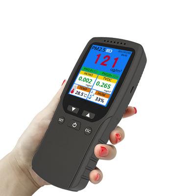 China Portable Handheld Multifunction Air Quality Monitor Device PM2.5 HCHO TVOC AQI Air Quality Monitoring System 164*69*44mm for sale