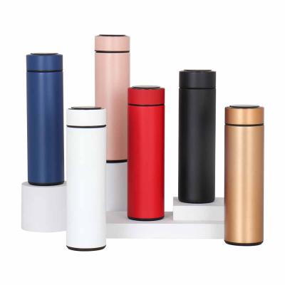 China Sustainable Drinks Smart Hot And Cold Stainless Steel Vacuum Insulated Water Bottle With LED Temperature Display for sale