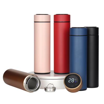 China PORTABLE 500ml Bottle Water Cup Temperature Travel Mug Stainless Steel Smart Touch Led Digital Vacuum Flask for sale