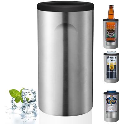 China Viable Wholesale Logo Vacuum Insulated Stainless Steel Beer Can Cooler Customized 15 Ounce Keep Cold for sale