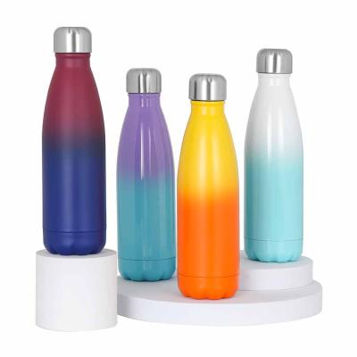 China Amazon 2021 Sustainable Hot Selling Product Double Wall Stainless Steel Cola Shape Drink Sport Eco-friendly Water Bottle for sale