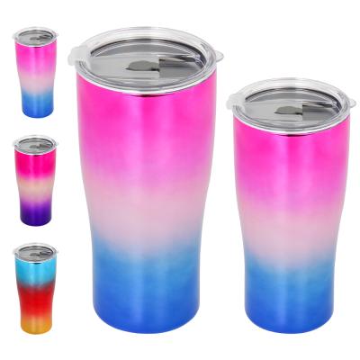 China Sustainable Amazon Double Wall Vacuum Insulated Stainless Steel Wine Tumbler With Closing Lid for sale