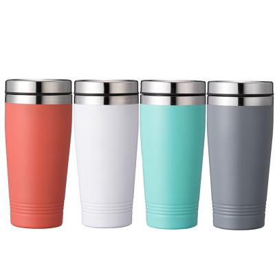 China Sustainable Wholesale Double Wall Travel Mugs Coffee Mugs Insulated Stainless Steel Tumbler for sale