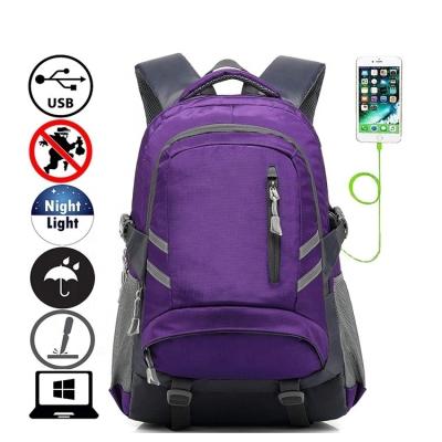 China With USB Large Capacity Fashion Laptop Bag Business Travel Bag Anti-thief Waterproof Backpack With USB Port for sale