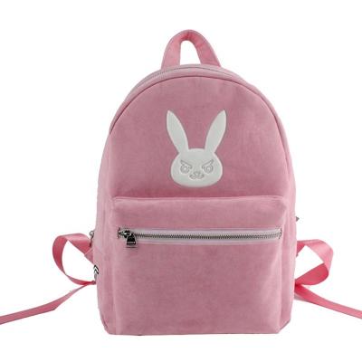 China LUYADA Wholesale Waterproof Pink Velvet Faux Suede Benny Kids Vintage School Backpack Backpack For School Girls for sale