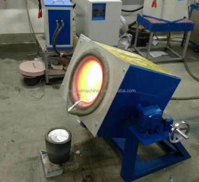 China Mutifunctional China Factory Price Energy Saving 100% Duty IGBT Induction Melting Rotary Tilting Furnace for sale