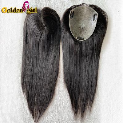 China No Shedding High Quality Raw Virgin Hair Pieces And Wigs, Injected Women Hair Topper, PU Full Skin Low Hairpiece Woman Long for sale