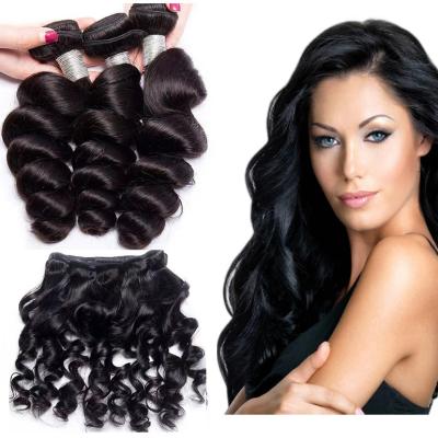 China WAVE 9A LOOSE WEAVE BUNDLES for Various Human Virgin Hair with Color Natural Black Ombre Highlight Hair 100% for sale