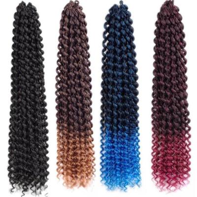 China V-tip Hair Pre-twisted Passion Twist Crochet Braid Water Wave Braiding Hair For Butterfly Style Crochet Braids Hair Bohemian Extensions for sale