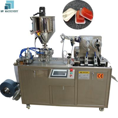 China Food Thermoforming Small Butter Cheese Dough Block Honey Blister Packing Machine Liquid Blister Packing Machine Guangzhou for sale