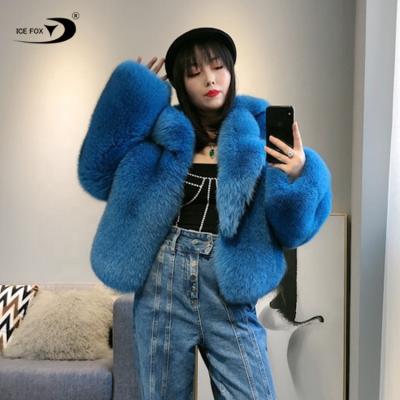 China 2020 Winter Women Winter Women's Real Fox Fur Jacket Fur Coat Women's Blue Fox Fur Coat Anti-Shrink Clothing Real for sale