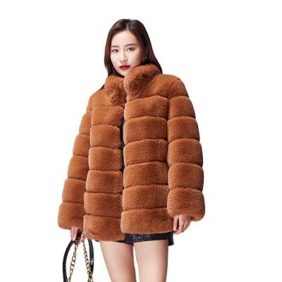 China Fluffy Faux Fur Coat Women Winter Wear Faux Fox Fur Coat Warm Thick Overcoat Anti-Shrink Faux Fur Coat Women for sale