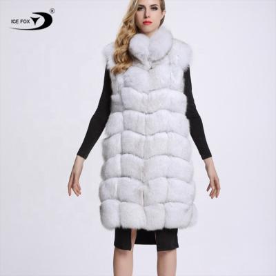 China Long Winter Fashionable Classic Women's Faux Fur Vest Women Faux Fox Fur Vest for sale