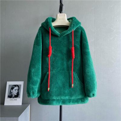 China Breathable Men Customized Pullover Faux Fur Hoodie Solid Color Winter Wear High Quality Custom Faux Fur Hoodies for sale