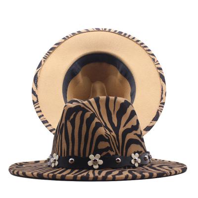 China Eco-Friendly Outdoor Winter Travel Tiger Pattern Woolen Top Hat Warm Hat for sale