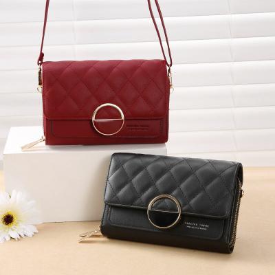 China NEW High Quality Tide Brand Small Shoulder Bag Messenger Bags For Women Card Slot Zipper Leather Mini Handbags Purse for sale