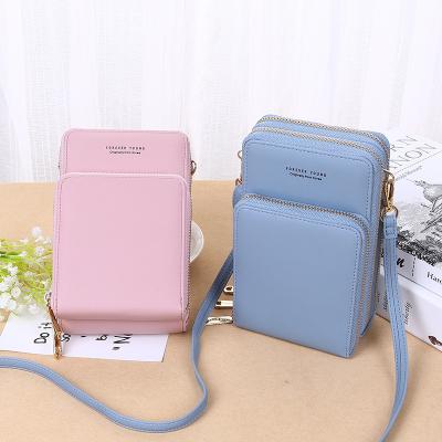 China NEW Fashion Small Shoulder Bags For Ladies Leather Mini Handbags Fashion Cellphone Bag PU Messenger Bag Card Slot Purse Women for sale