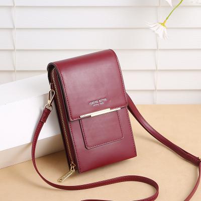 China NEW High Quality Brand Women Shoulder Bags PU Leather Ladies Touch Screen Phone Wallet Messenger Bag High Quality for sale