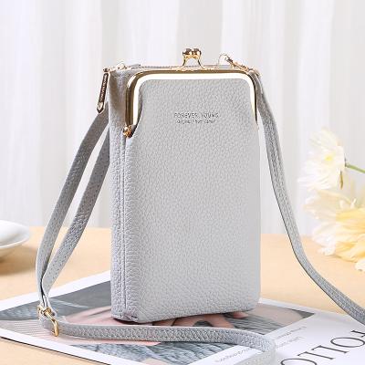 China NEW Hot Sale High Quality Fancy Handbag Style Ladies Mobile Phone Bag Shoulder Bag Pebbled Zipper Wallet for sale