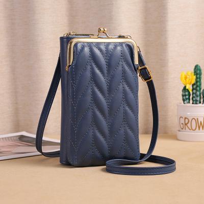 China New Trendy Cross - Body Vegan Bag For Women Girls Shoulder Multiple PU Leather Strap Wallet Bag Card Holder Phone Bag for sale