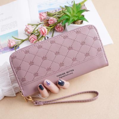 China NEW fashion PU leather anti-theft women purse long tide brand purse for ladies wrist band clutch for sale