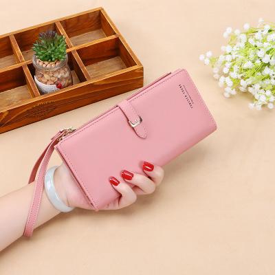 China NEW Minimalist Design Korean Fashion Women's Leather Wallet Anti-theft With Zipper Purse Coin Wallet for sale