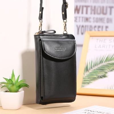 China NEW Korean PU Lady Phone Bag High Quality Mini Shoulder Bag Designer Leather For Women Wallet Age The First Daily Coin Purse Card for sale