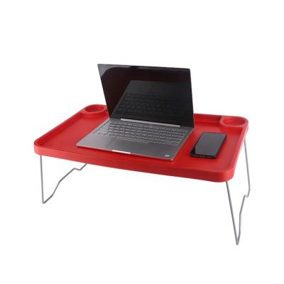 China Foldable 10 Years Export Experience Portable Ergonomic Stand Adjustable Student Desk Bed Laptop Table Folding Desk With Cup Tray for sale