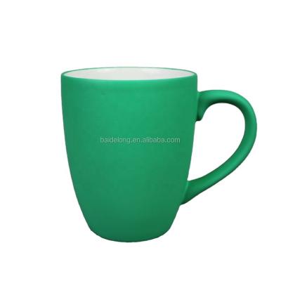 China Viable Silicone Cup Soft Touch Porcelain Green Color for sale