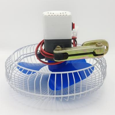 China Special 12v cool wind cart vehicle fan can be rotated to fix the vehicle fan for sale