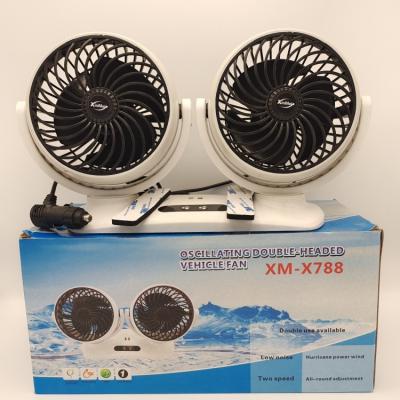 China Cooling air double headedCar interior parts can turn wind head car circulation fan for sale