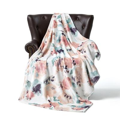 China Super Warm Printed Anti-pull Throw Fleece Flannel Throw Blanket For Sofa for sale