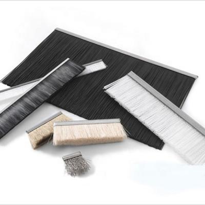 China Sustainable Industrial High Quality H Shape Black Nylon Seals Strip Brush For Garage Door for sale