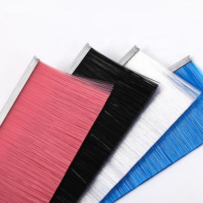 China Durable Practical Customized Galvanized Sealing Door F-shape PP/PA Filament Tape Material Brush With Good for sale