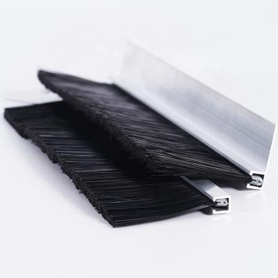 China Sustainable Universal Customized White Plastic Base Strip Brush For Moving Doors And Windows Uses for sale