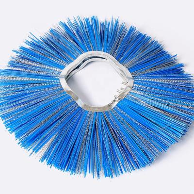 China Customized Snow Cleaning Sweeper Sweeps Steel Wire Rotary Wafer Ring Brushes For Roads for sale